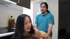 Play Fat amateur fucked by her boyfriend in the kitchen