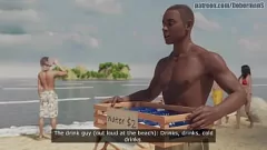 تشغيل زوجة الغش على شاطئ البحر BBCPie